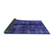 Sideview of Oriental Blue Traditional Rug, abs2099blu