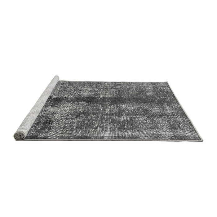 Sideview of Machine Washable Oriental Gray Traditional Rug, wshabs2099gry