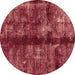 Round Oriental Brown Traditional Rug, abs2099brn