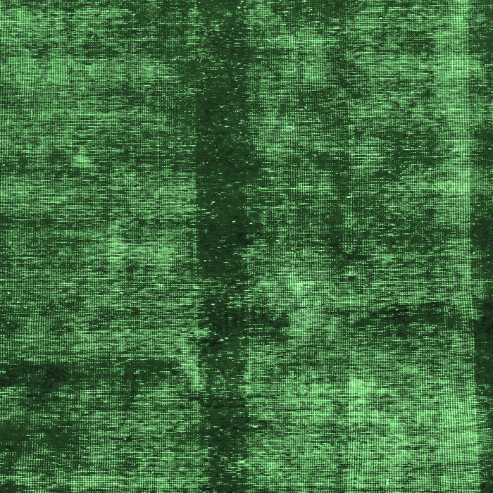 Square Machine Washable Oriental Emerald Green Traditional Area Rugs, wshabs2099emgrn