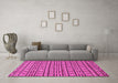 Machine Washable Abstract Pink Modern Rug in a Living Room, wshabs209pnk