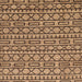 Square Machine Washable Abstract Saddle Brown Rug, wshabs209