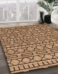 Abstract Saddle Brown Modern Rug, abs209