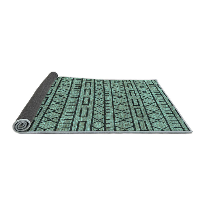 Sideview of Abstract Light Blue Modern Rug, abs209lblu