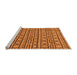 Sideview of Machine Washable Abstract Orange Modern Area Rugs, wshabs209org