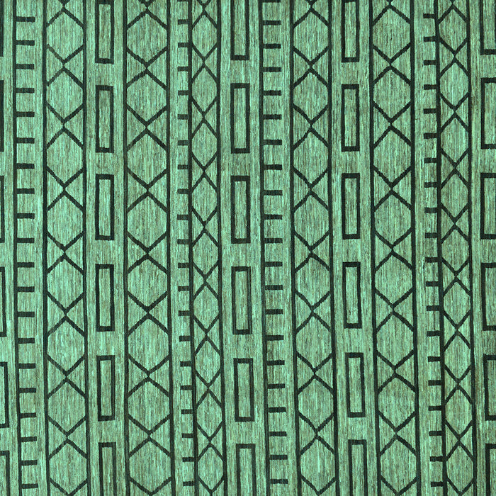 Square Machine Washable Abstract Turquoise Modern Area Rugs, wshabs209turq