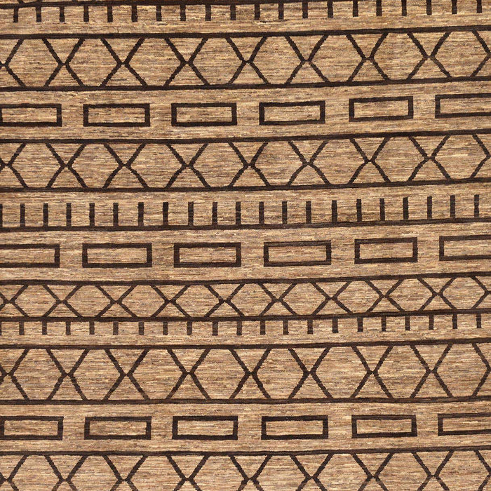 Machine Washable Abstract Saddle Brown Rug, wshabs209