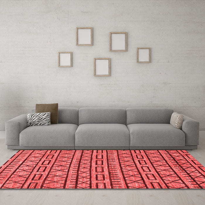 Modern Red Washable Rugs