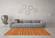 Machine Washable Abstract Orange Modern Area Rugs in a Living Room, wshabs209org