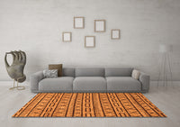 Machine Washable Abstract Orange Modern Rug, wshabs209org