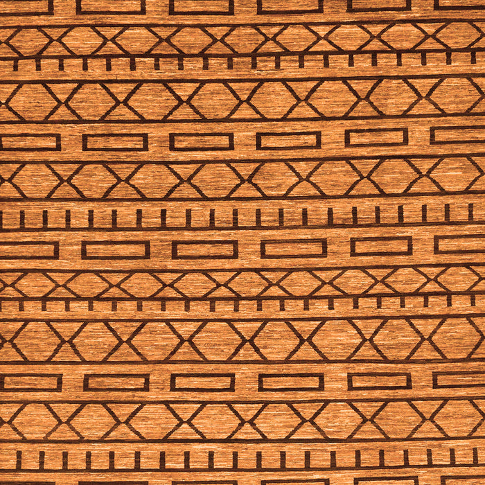 Square Machine Washable Abstract Orange Modern Area Rugs, wshabs209org