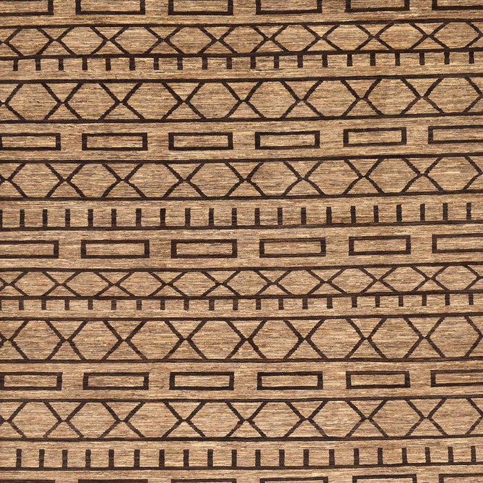 Square Abstract Saddle Brown Modern Rug, abs209