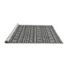 Sideview of Machine Washable Abstract Gray Modern Rug, wshabs209gry