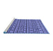 Sideview of Machine Washable Abstract Blue Modern Rug, wshabs209blu