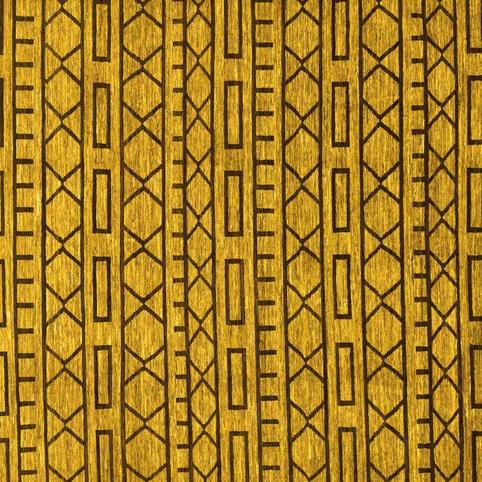 Square Machine Washable Abstract Yellow Modern Rug, wshabs209yw