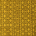 Square Machine Washable Abstract Yellow Modern Rug, wshabs209yw