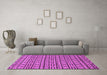 Machine Washable Abstract Purple Modern Area Rugs in a Living Room, wshabs209pur