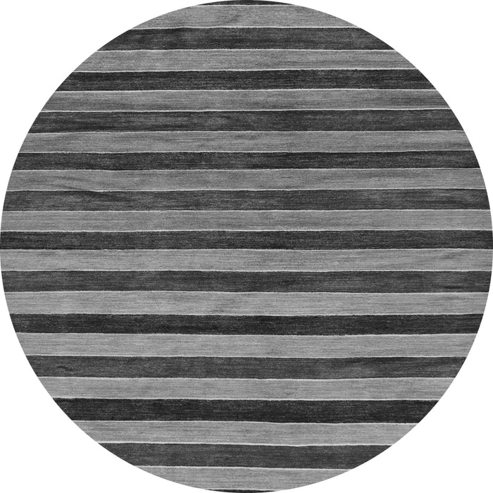 Round Machine Washable Abstract Gray Modern Rug, wshabs20gry