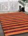 Machine Washable Abstract Tomato Red Rug in a Family Room, wshabs20