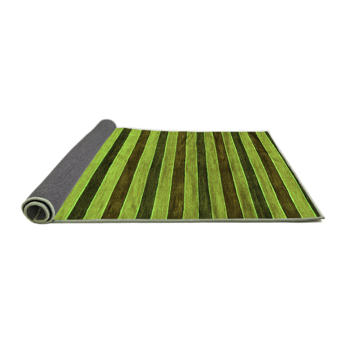 Sideview of Abstract Green Modern Rug, abs20grn