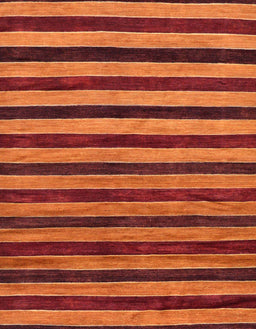 Machine Washable Abstract Tomato Red Rug, wshabs20