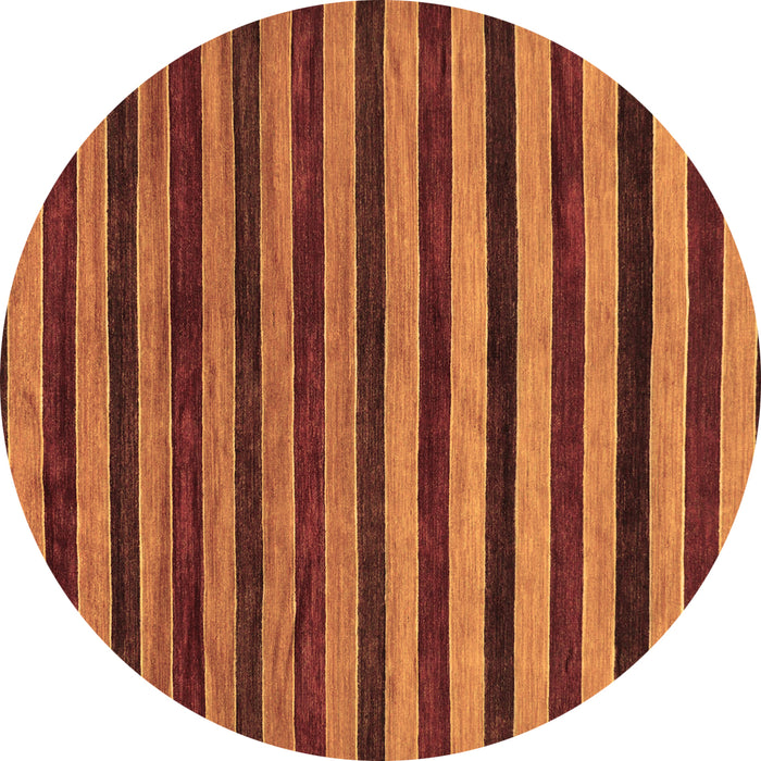 Round Machine Washable Abstract Brown Modern Rug, wshabs20brn