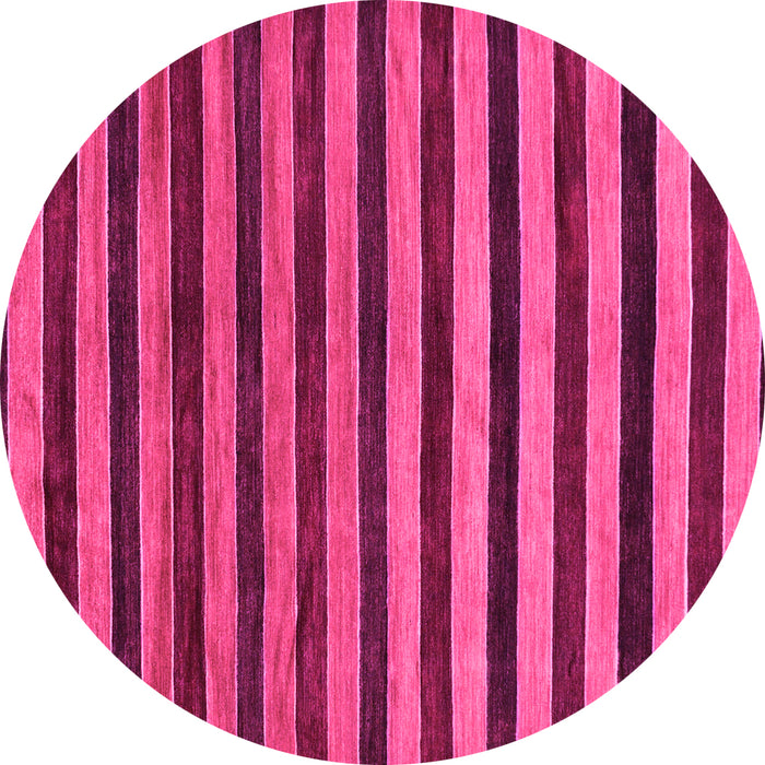 Round Abstract Pink Modern Rug, abs20pnk