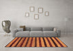 Machine Washable Abstract Brown Modern Rug in a Living Room,, wshabs20brn