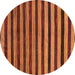 Round Abstract Brown Modern Rug, abs20brn