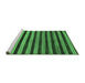 Sideview of Machine Washable Abstract Emerald Green Modern Area Rugs, wshabs20emgrn