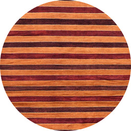 Round Abstract Red Modern Rug, abs20