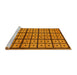 Sideview of Machine Washable Abstract Dark Orange Rug, wshabs210