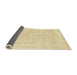 Sideview of Abstract Brown Gold Modern Rug, abs2100