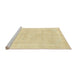 Sideview of Machine Washable Abstract Brown Gold Rug, wshabs2100