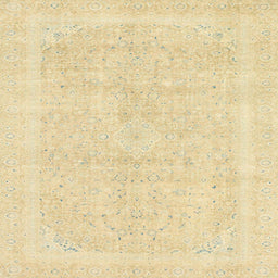 Square Abstract Brown Gold Modern Rug, abs2100