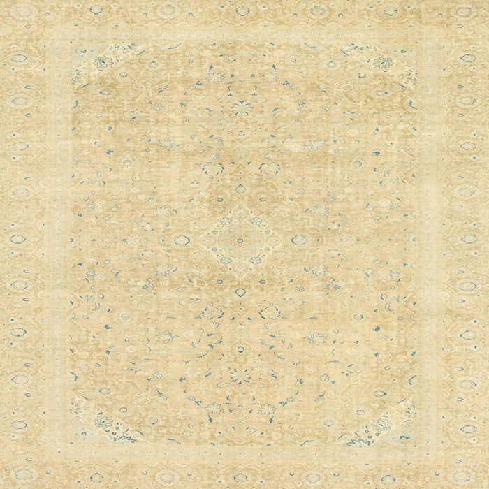 Square Abstract Brown Gold Modern Rug, abs2100