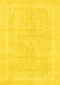 Abstract Yellow Modern Rug, abs2100yw