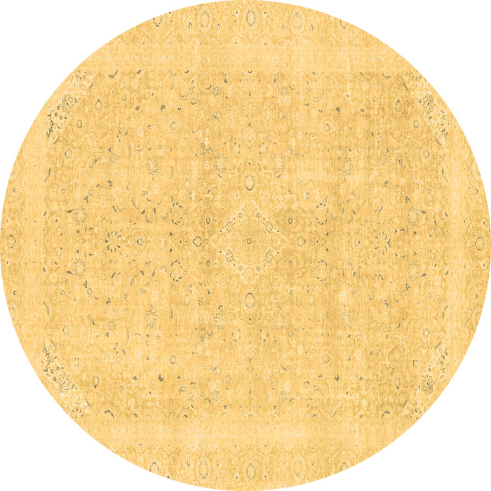 Round Abstract Brown Modern Rug, abs2100brn