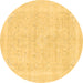 Round Abstract Brown Modern Rug, abs2100brn