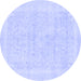 Round Abstract Blue Modern Rug, abs2100blu