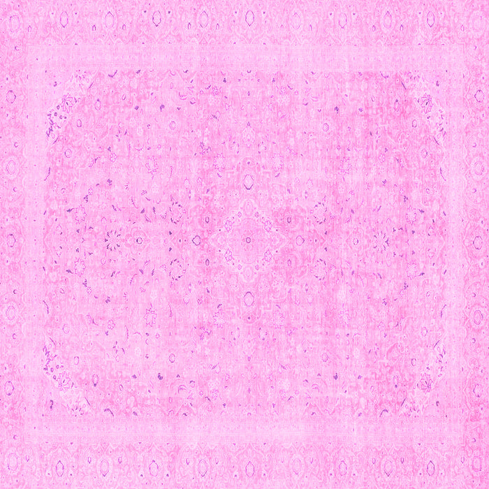 Square Abstract Pink Modern Rug, abs2100pnk