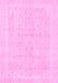 Machine Washable Abstract Pink Modern Rug, wshabs2100pnk