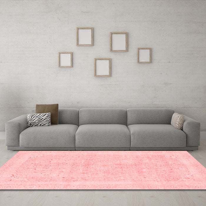 Modern Red Washable Rugs
