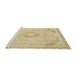 Sideview of Machine Washable Abstract Sun Yellow Rug, wshabs2101