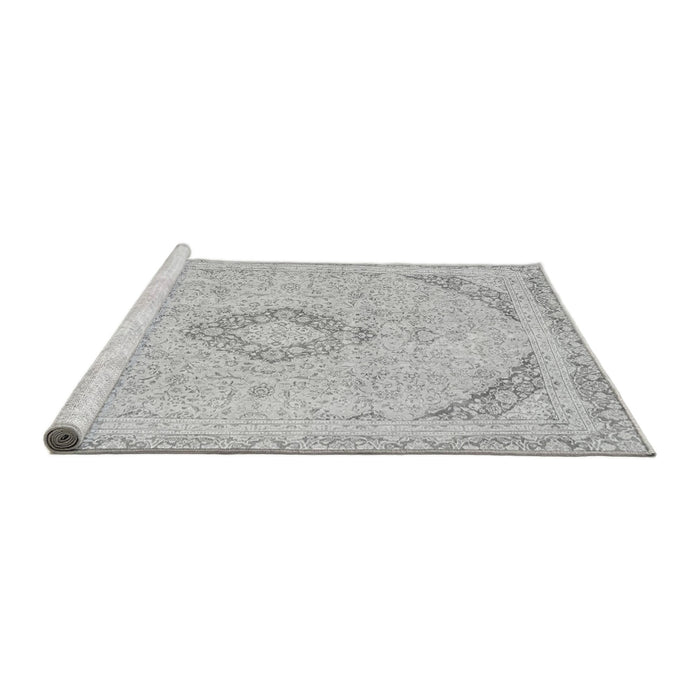 Sideview of Machine Washable Abstract Gray Modern Rug, wshabs2101gry