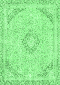 Abstract Emerald Green Modern Rug, abs2101emgrn