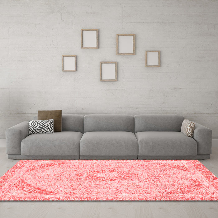 Modern Red Washable Rugs