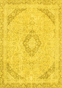 Abstract Yellow Modern Rug, abs2101yw