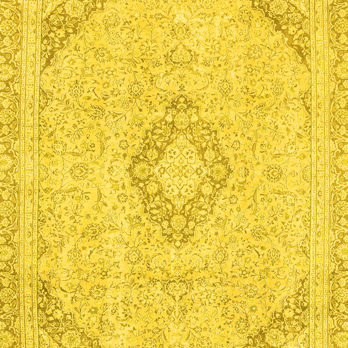 Machine Washable Abstract Yellow Modern Rug, wshabs2101yw