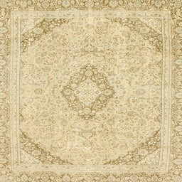 Square Abstract Sun Yellow Modern Rug, abs2101
